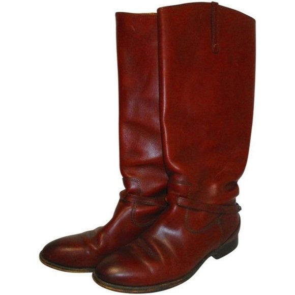Frye Cognac Brown Classic Equestrian Inspired Knee High Boots - 9B - Picture 1 of 7